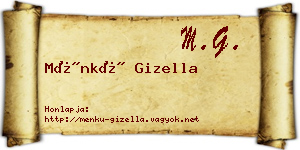 Ménkü Gizella névjegykártya