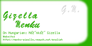 gizella menku business card